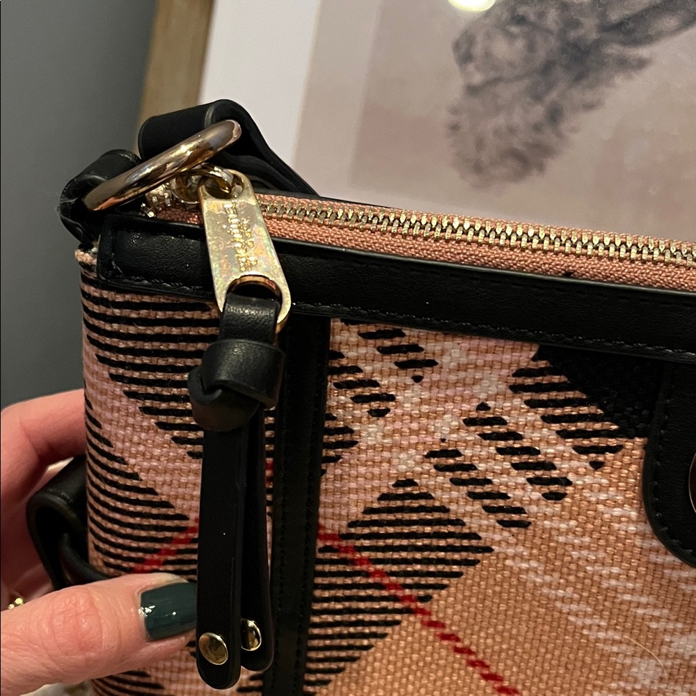 Spartina 449 Pink and Black Plaid Shoulder Bag - Picture 6 of 8